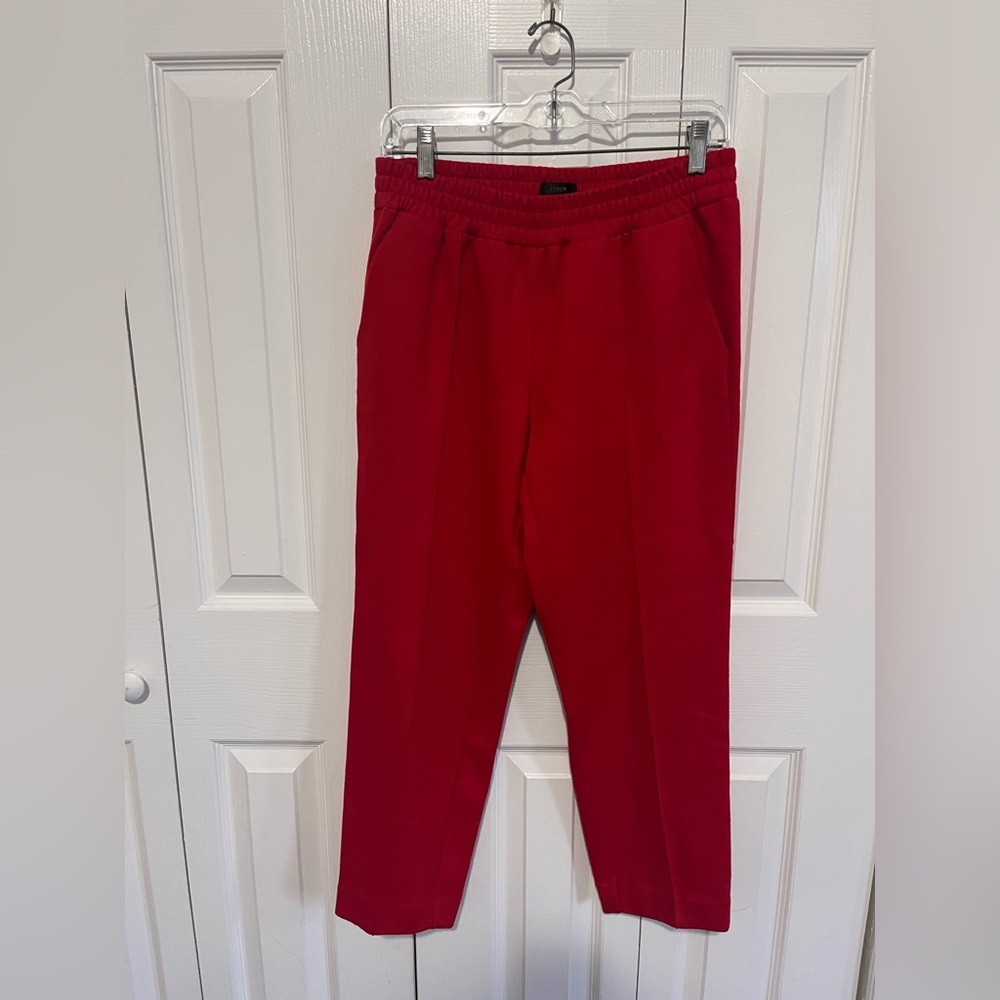 J.Crew Elastic Waist Wool Pants Red Size 6
